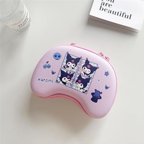 PERFECTSIGHT Carrying Travel Storage Case Compatible with Switch Pro Controller, PS5/ PS4 Controller, Xbox Controller, Portable Compact Hard Shell Protective Cover Bag,Kk - color: Pink