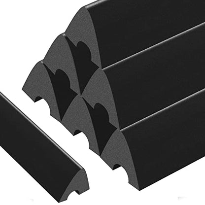 Syhood Set of 6 K66 Rubber Bumpers Pool Table Bumpers Replacement Pool Table Rail Cushions 8 Foot Billiard Rail Rubber Cushions for Pool Table Accessories - color: Black