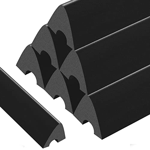 Syhood Set of 6 K66 Rubber Bumpers Pool Table Bumpers Replacement Pool Table Rail Cushions 8 Foot Billiard Rail Rubber Cushions for Pool Table Accessories - color: Black