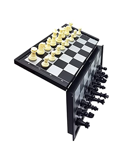 Lexibook Chessman® Classic, Magnetic and Foldable Chess Game, 32 Pieces, Family Board Game, Black/Grey, CGM320 - style: CGM320