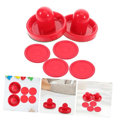 WOONEKY 2pcs Hockey Strikers Pucks Replacement for Air Hockey Table Accessories Pusher Goal Handles