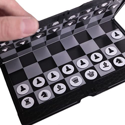 Magnetic Travel Chess Set Lightweight Portable Chess Board Game for Adults and Kids, for Travel and Family Fun, PocketSized Set with Magnetic Pieces