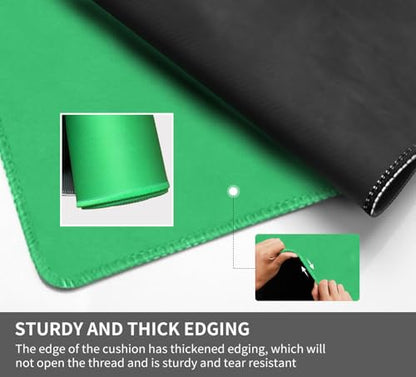 Square Large Tabletop Game Playmat,Used for Playing Poker,Mahjong,Playing Cards,and Role-Playing Games, with Thick Seam Edge,Waterproof,and Anti Slip(60 * 60cm*2mm) Green - color: 60*60*0.2cmGreen, size: 60*60*0.2cm