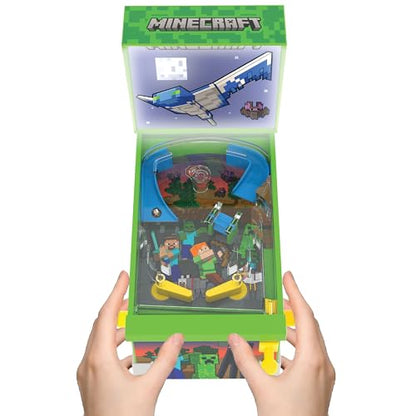 Minecraft: Mini Arcade Pinball - Deluxe Collector Series, Lights & Sounds, Classic Tabletop Game, Skill Shot Challenges, Licensed Toy, Adults-Kids 3+