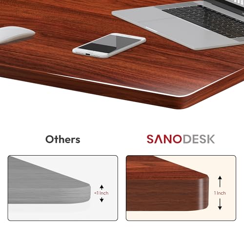 SANODESK Universal Tabletop 40"x24"x1" Thickness One-Piece Table Top Rectangular Particle Board for Standing Desk and Home Office Countertop DIY,Mahogany Desk Top - color: Mahogany, size: 40*24*1 Inch