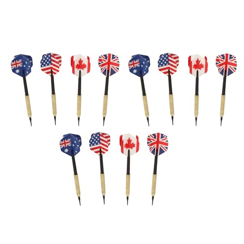 Soft Tip Darts Set with 50 Plastic Tips 12 Flights Shafts Barrels Easy to Replace Darts Plastic Tip for Electronic Board