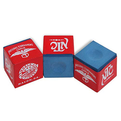 Silver Cup National Tournament Pool cue Billiard Premium Chalk - ONE Dozen - color: Blue