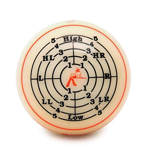 Aramith Jim Rempe Training Cue Ball 2-1/4" Regulation Size Billiard Pool Ball with Instruction Manual Learn to Play Better
