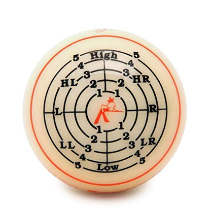Aramith Jim Rempe Training Cue Ball 2-1/4" Regulation Size Billiard Pool Ball with Instruction Manual Learn to Play Better