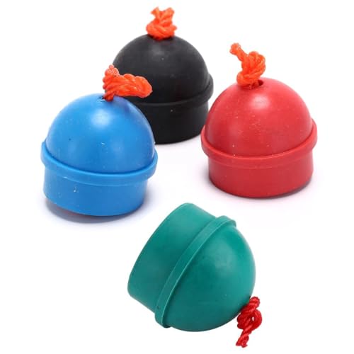4 Pack Pool Chalk Cubes Holder with Cord String Anti-Lost Snooker Practical Tool Pool Cue Chalk Organizer Pool Stick Pocket Chalker for Billiard House Billiard Cue Chalk Box Pool Cue Stick Tips
