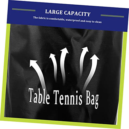 Table Tennis Bag Portable Storage Pouch with Zipper and Handle Large Capacity Table Tennis Ball Holder for Training Home and Outdoor Use