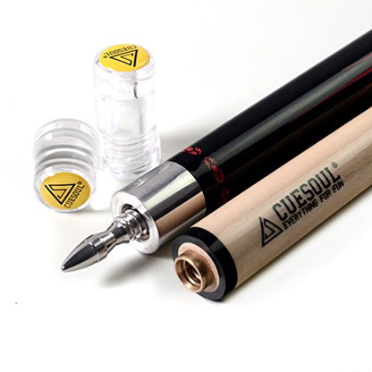 CUESOUL SOOCOO Series 58" 19oz Maple Pool Cue - color: Black, size: 11.5mm