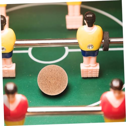 HANABASS 3pcs Wooden Foosball Balls Cork Table Soccer Balls for Indoor Games Foosball Table Accessories for Family Fun and Interactive Play