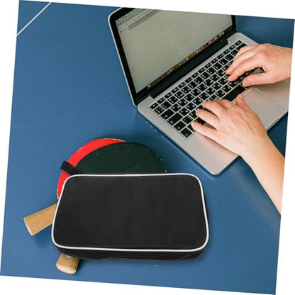 Kisangel Portable Table Tennis Paddle Bag Protective Case Scratch Zipper Storage Pouch for Paddle and Balls Lightweight Organizer