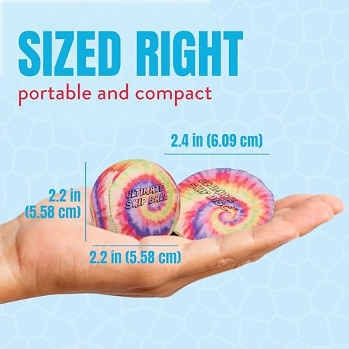 Activ Life The Ultimate Water Skip Balls, Water Bouncing Ball for Swimming Pool, Beach Toys for Friends, Family, Kids and Adults - style: Tie Dye