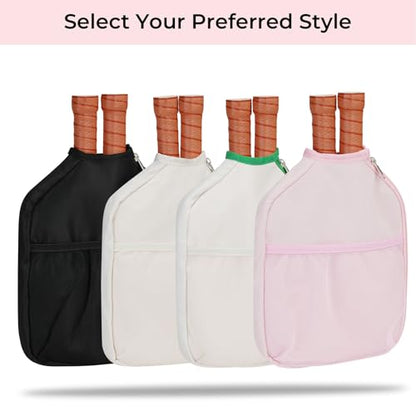 LAKE OF FIRE Pickleball Paddle Cover Crossbody Bag with Adjustable Strap Pickle ball Sling Bag Lightweight Pickleball Gifts for Men and Women - color: Pink