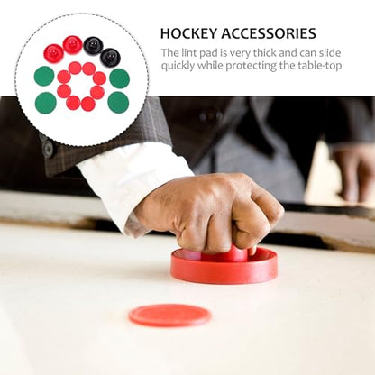 Air Hockey Table Replacement Accessories Plastic Pushers and Pucks with Felt Bottom Pads Fast Gliding Plastic Air Hockey Puck and Pusher Kit for Game Tables