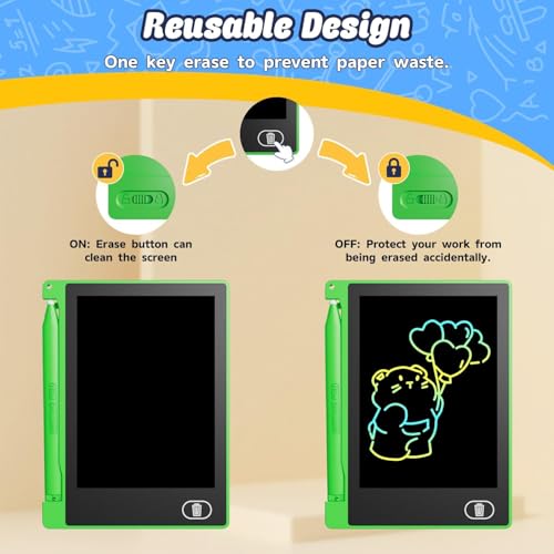 12 PCS Mini LCD Writing Tablet, 4.5 Inch Small Drawing Pad for Kids, Erasable Educational Toys Learning Writing Pad, Reusable Toy Gift Preschool Art Board for Girls Boys Party Favor