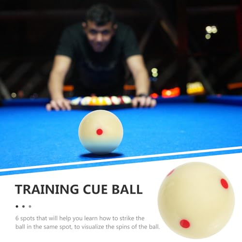 Regulation Six Dots Professional Cue Ball White Billiard Ball for Pool Table Training High-Grade Phenolic Resin Scratch Resistant