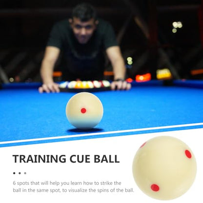 Regulation Six Dots Professional Cue Ball White Billiard Ball for Pool Table Training High-Grade Phenolic Resin Scratch Resistant
