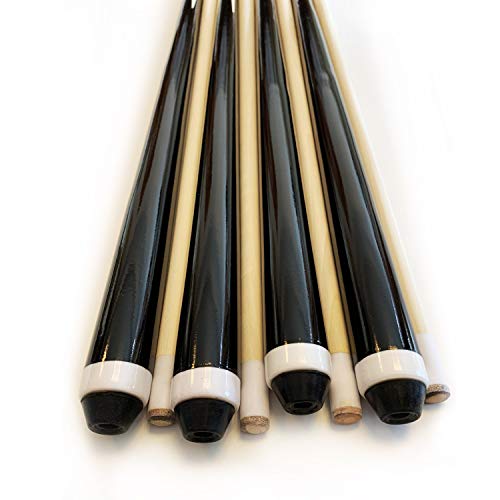 Pool Sticks 2-Piece 58 Inch Wooden Billiard Cue Hard Wood Pool Cues 19-21 oz Economic Cues Good for House and Bar Use American Pool Game Practice Cues for Begginer Starters, Set of 4