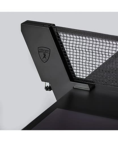 Killerspin Premium SVR Table Tennis Net and Post Set - Portable and Easy Setup 65" Size Ping Pong Screw On Clamp Net, Cotton, Black/Black