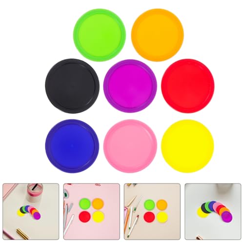 8pcs Air Hockey Pucks Replacement Set 64mm Sturdy Table Game Accessories for Home and Group Entertainment