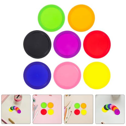 8pcs Air Hockey Pucks Replacement Set 64mm Sturdy Table Game Accessories for Home and Group Entertainment