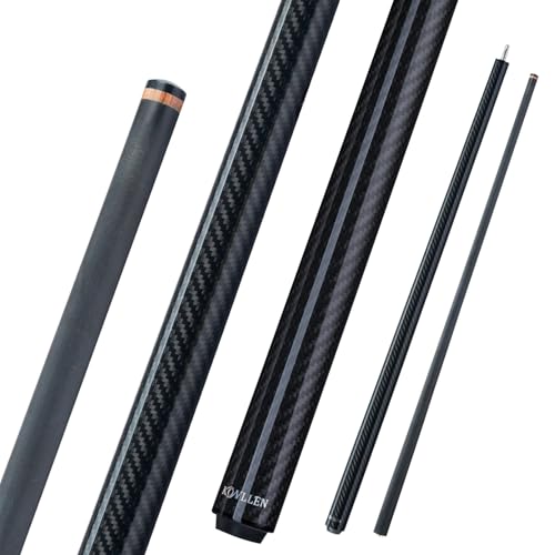 KONLLEN Carbon Fiber Break Cue, 58" 2-Piece Heavy Hitter Pool Break Cue Stick with 12.9mm Tip, Professional Billiards Break Stick - color: KL-HH-2