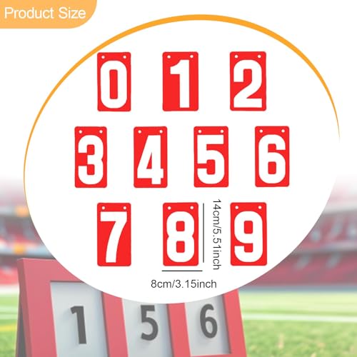 kowaku Score Keeper Flip Number Cards Numbers 0-9,Competition,Portable,Table Score Flipper Sports Scoreboard for Soccer Basketball