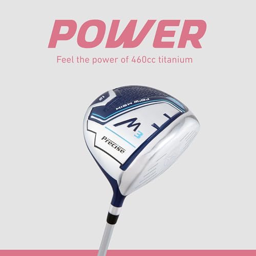 Precise M3 Complete Womens Golf Clubs Set, Includes Driver, Fairway, Hybrid, 7-PW Irons, Wedge, Putter, Stand Bag, 3 H/C's, Golf Clubs Women Right Handed - color: Blue, size: Petite Size -1"