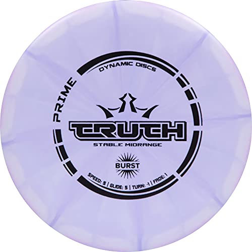 Dynamic Discs Prime Burst Truth Disc Golf, Sports Midrange Disc, Beginner Friendly Frisbee Discs Golf, Weighs 173-176g, Stamp Colors Will Vary - color: Purple