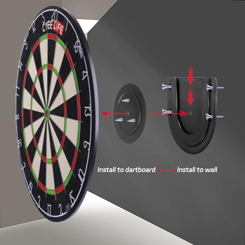 CyeeLife Dartboard Mounting Bracket,Dartboard Bracket Hanging Dartboards Professional,Black - size: O Shaped