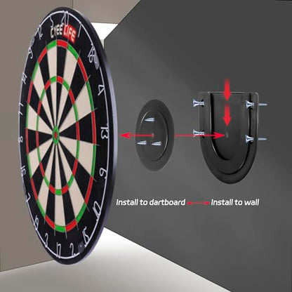 CyeeLife Dartboard Mounting Bracket,Dartboard Bracket Hanging Dartboards Professional,Black - size: O Shaped