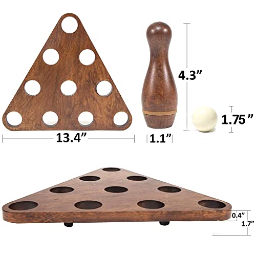 CROWN ME Shuffleboard Bowling Pin Set with Carry Bag