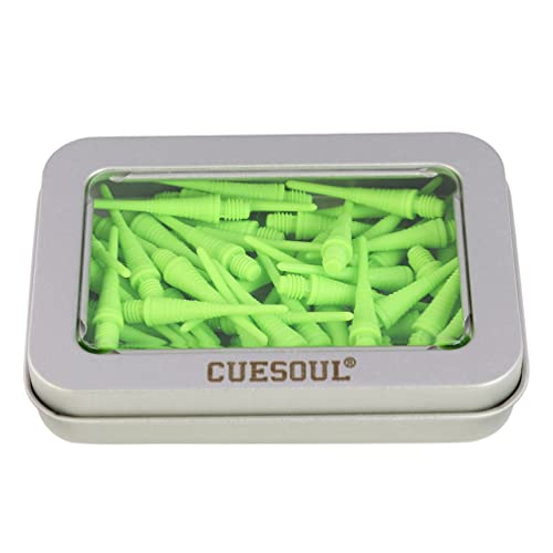 CUESOUL 100 Pieces Soft Tip Points for Soft Tip Darts - color: Light Green