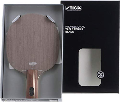 STIGA Table Tennis Racket, Forgiveness Model, Dynasty Carbon, Pen Holder, for Attacks, Includes Special Materials | Pen Holder - style: Chinese Style Pen