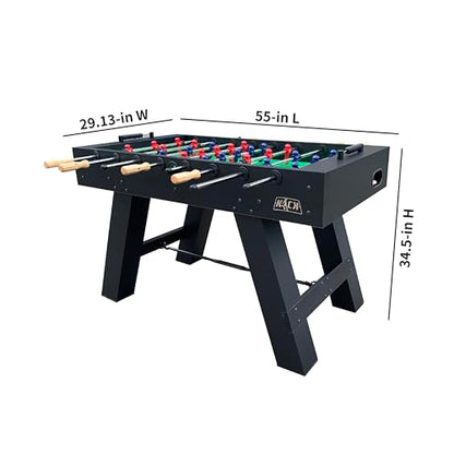 KICK Cavalier 55" Foosball Table – Professional Full-Size Indoor Game Table - color: Black