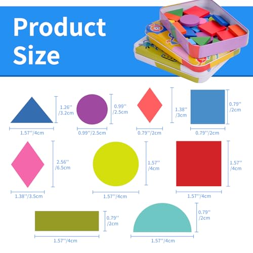 Wooden Tangrams Pattern Blocks, Elephant Style - color: Multicolored1