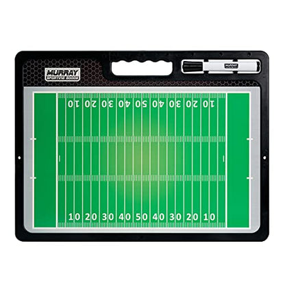 Murray Sporting Goods Premium Coaches Clipboard | Double-Sided Dry Erase Marker Board for Basketball, Baseball, Soccer, Football, Hockey (Marker Included) - style: Football