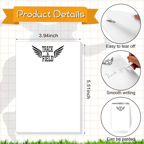Ctosree 12 Pcs Track and Field Gift Bulk Cross Country Running Gifts Teams Rewards for Men Women Running Sticky Notes Memo Pads for Practice Reminders Office to Do Lists, 3.94 x 5.51 in 6 Designs - style: Track & Field
