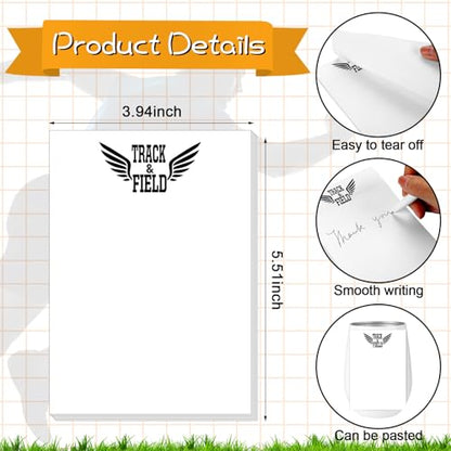 Ctosree 12 Pcs Track and Field Gift Bulk Cross Country Running Gifts Teams Rewards for Men Women Running Sticky Notes Memo Pads for Practice Reminders Office to Do Lists, 3.94 x 5.51 in 6 Designs - style: Track & Field