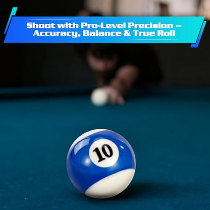 Pool Balls Billiard Set – 16 Regulation Billiard Balls for Pool Table, Pool Table Balls Set, Billiards Accessories for Home or Club Play