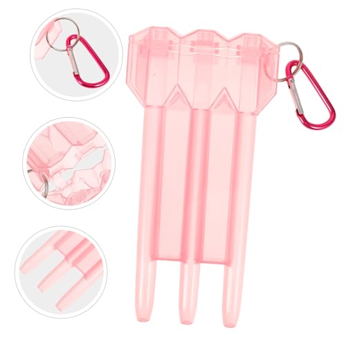 KESYOO Portable Darts Case Bag Hard Shell Dart Storage Box Lightweight Organizer - color: Pink