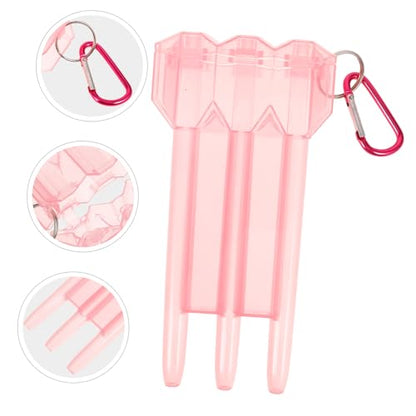KESYOO Portable Darts Case Bag Hard Shell Dart Storage Box Lightweight Organizer - color: Pink