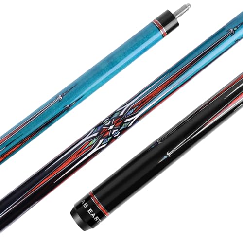 36 Inch/ 42 Inch/ 48 Inch Short Pool Cue Stick for Kids, Canadian Maple Billiard Cues for Tight Spaces - color: Blue 48"