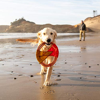 Ruffwear, Pacific Ring Dog Toy, Interactive Fetch and Tug Toy for Playing and Training, Sockeye Red - color: Sockeye Red
