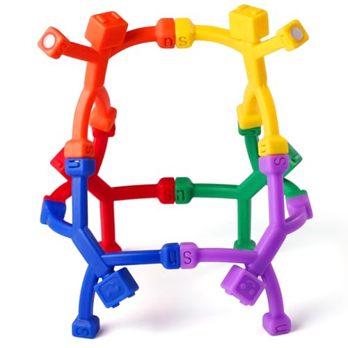 6 pcs Magnetic Travel Toys for Kids, Creative, Portable and Educational, Magnetic-People-Magnet-Men: Cute Robot & Funny Magnets, Small Fidget Toys for Classroom Prizes, Easter Egg Stuffers, Office - color: Magnet Robot [Solid], size: 6pcs