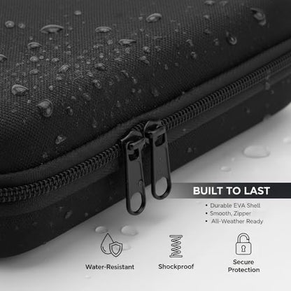 Dart Case for 6 Steel Tip Darts and 3 Flights, Hard Shell Storage Box with Foam Insert and Zipper, Portable Dart Holder for Travel and Competition