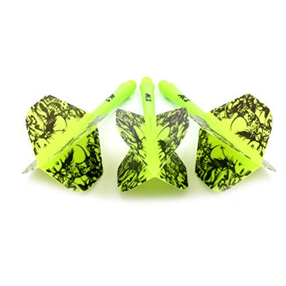 CUESOUL ROST Integrated Dart Shaft and Dart Flight Standard/Slim/Diamond/Big Wing/Tear/Diamond - color: 28mm-Standard Shape-Green Beauty